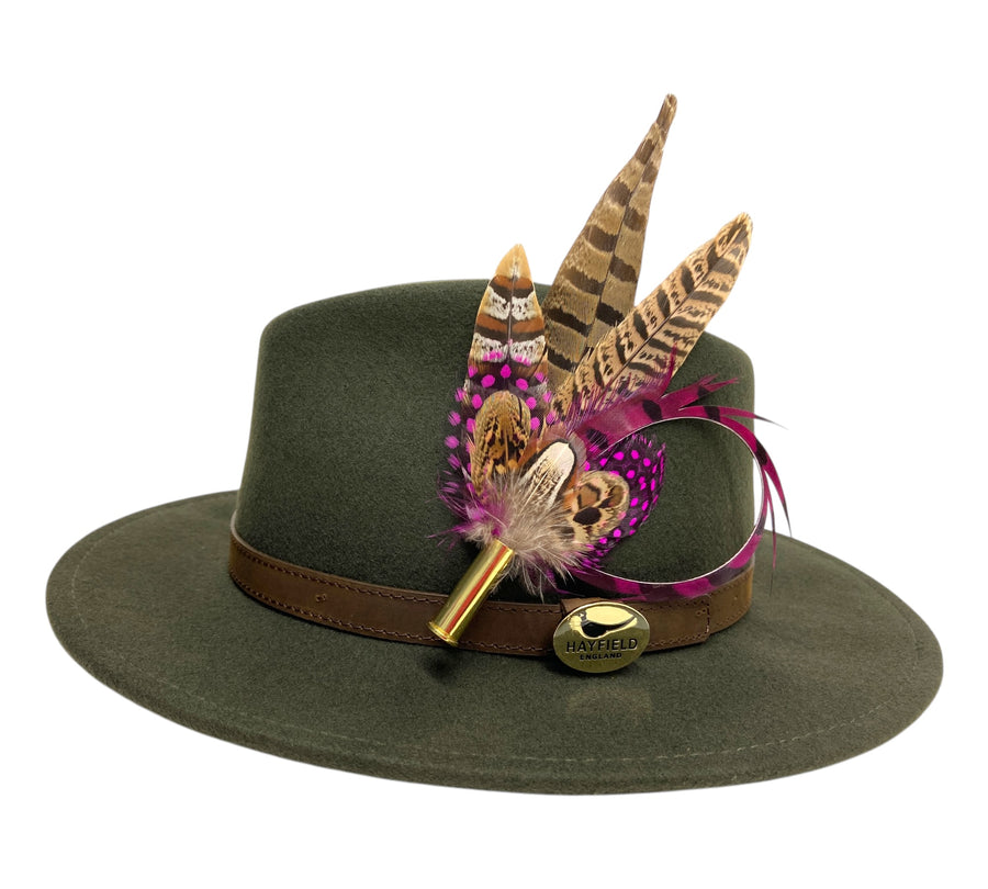 Seconds Product - Green Fedora And Feather