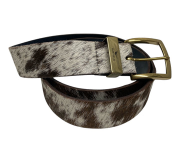 Seconds: Hair-on-Hide Belt with Italian Brass Buckle