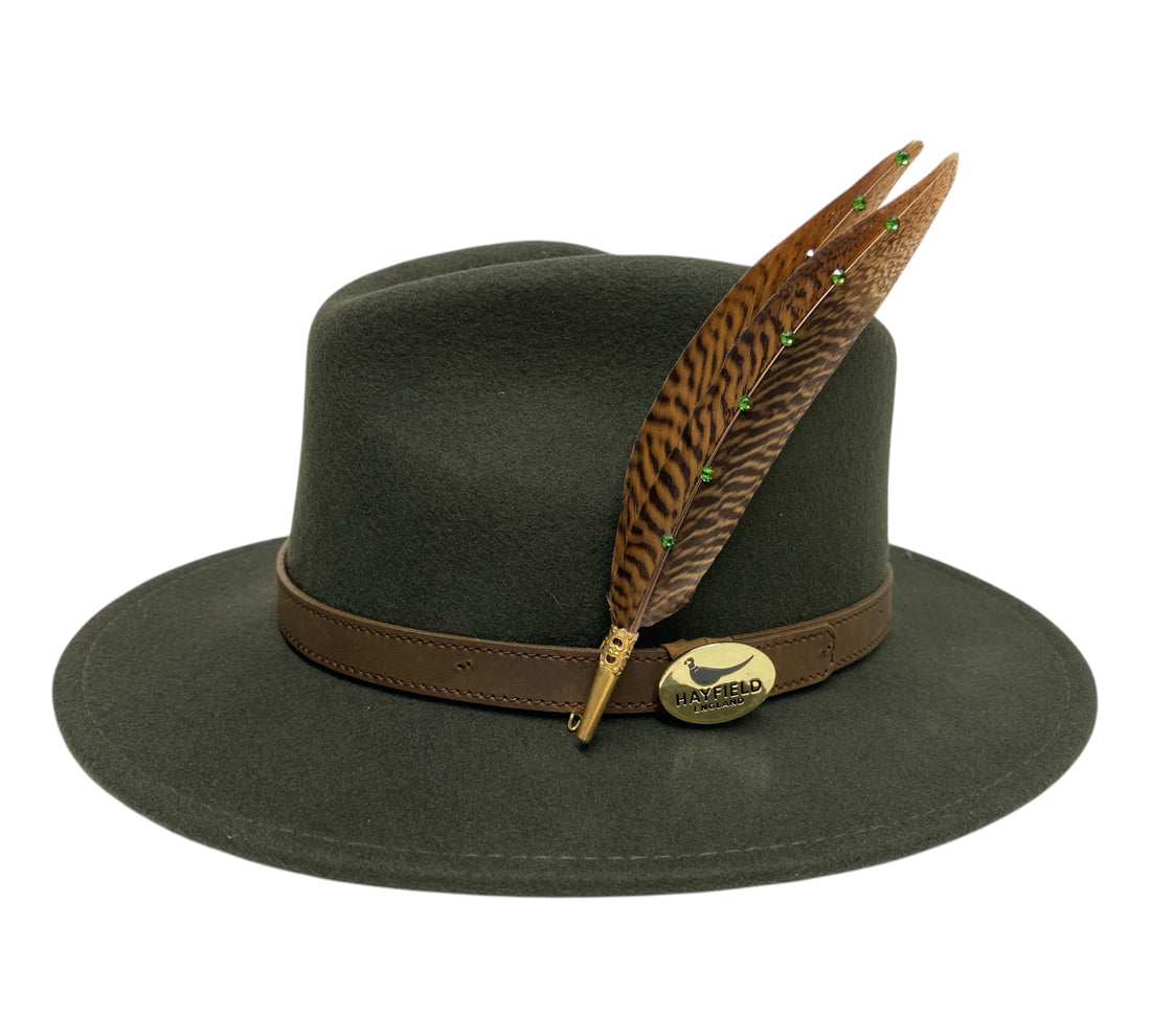 Seconds Product - Green Fedora And Feather