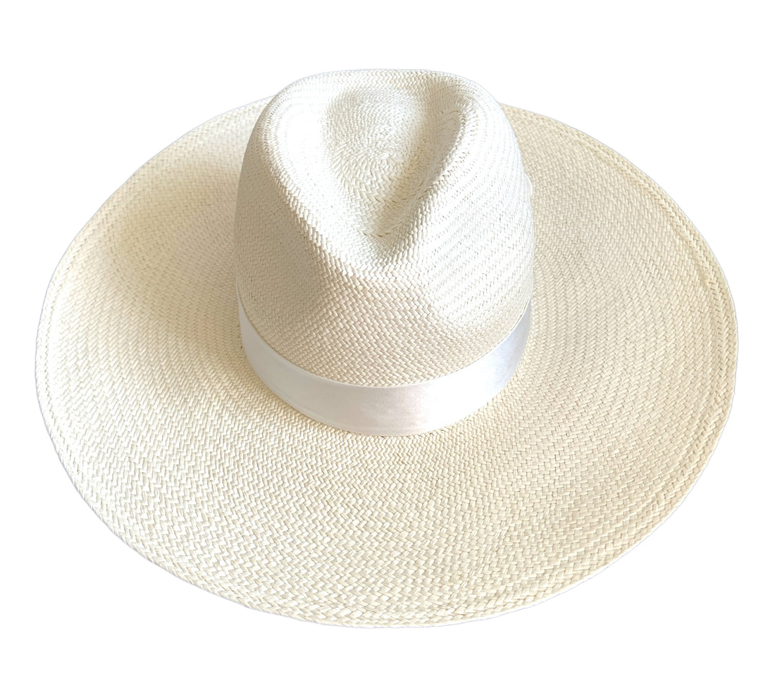 Cream Wide Brim Fedora