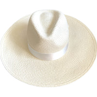 Cream Wide Brim Fedora