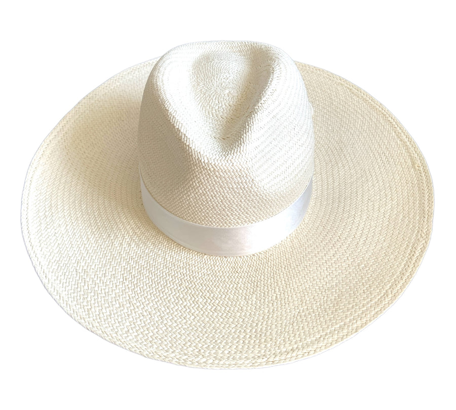 Cream Wide Brim Fedora