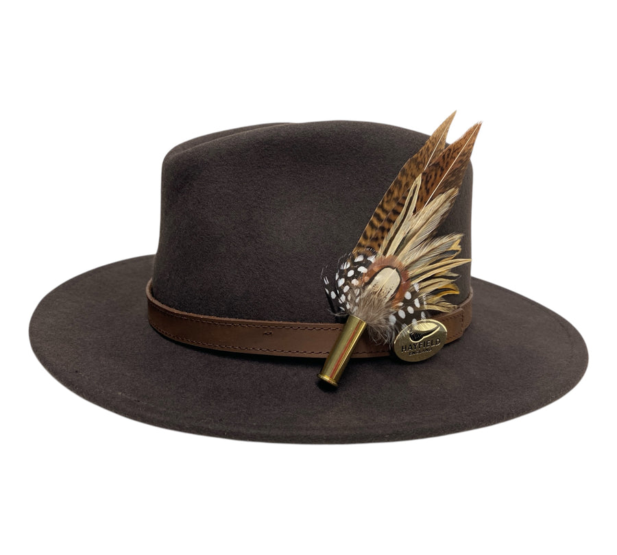 Seconds Product - Brown Fedora And Feather