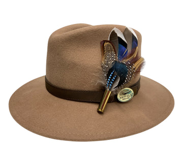 Seconds Product - Camel Fedora And Feather