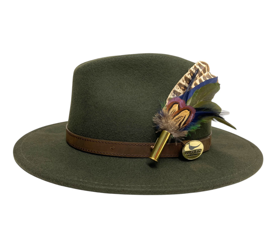 Seconds Product - Green Fedora And Feather