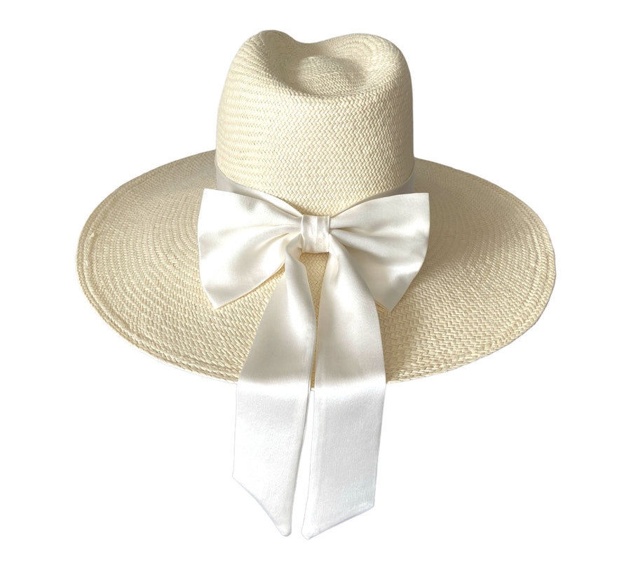 Cream Wide Brim Fedora