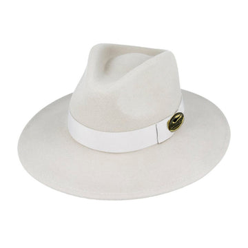 Wide Brim Fedora in Stone