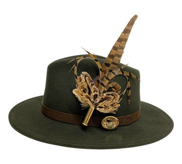 Seconds Product - Green Fedora And Feather