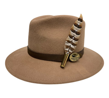 Seconds Product - Camel Fedora And Feather