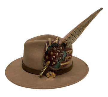 Seconds Product - Camel Fedora And Feather