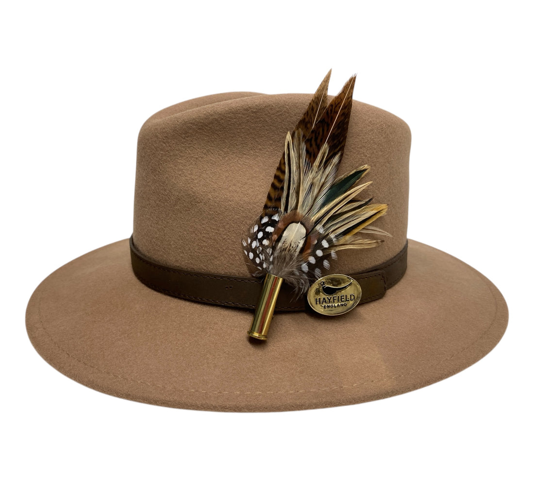 Seconds Product - Camel Fedora And Feather