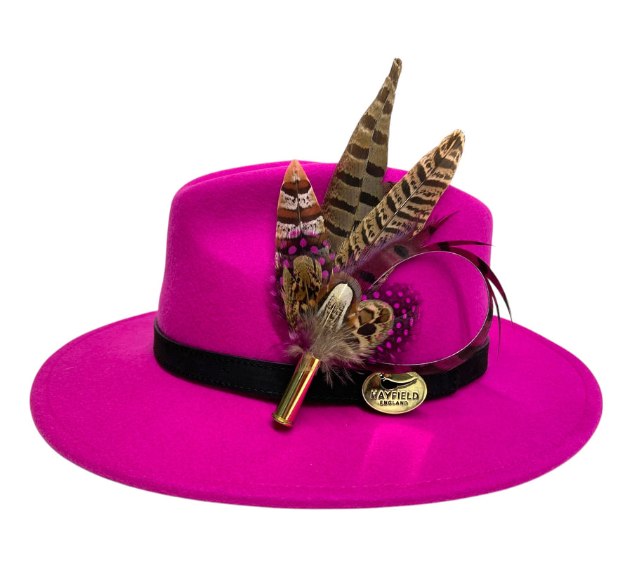 Seconds Product - Fuchsia Fedora And Feather